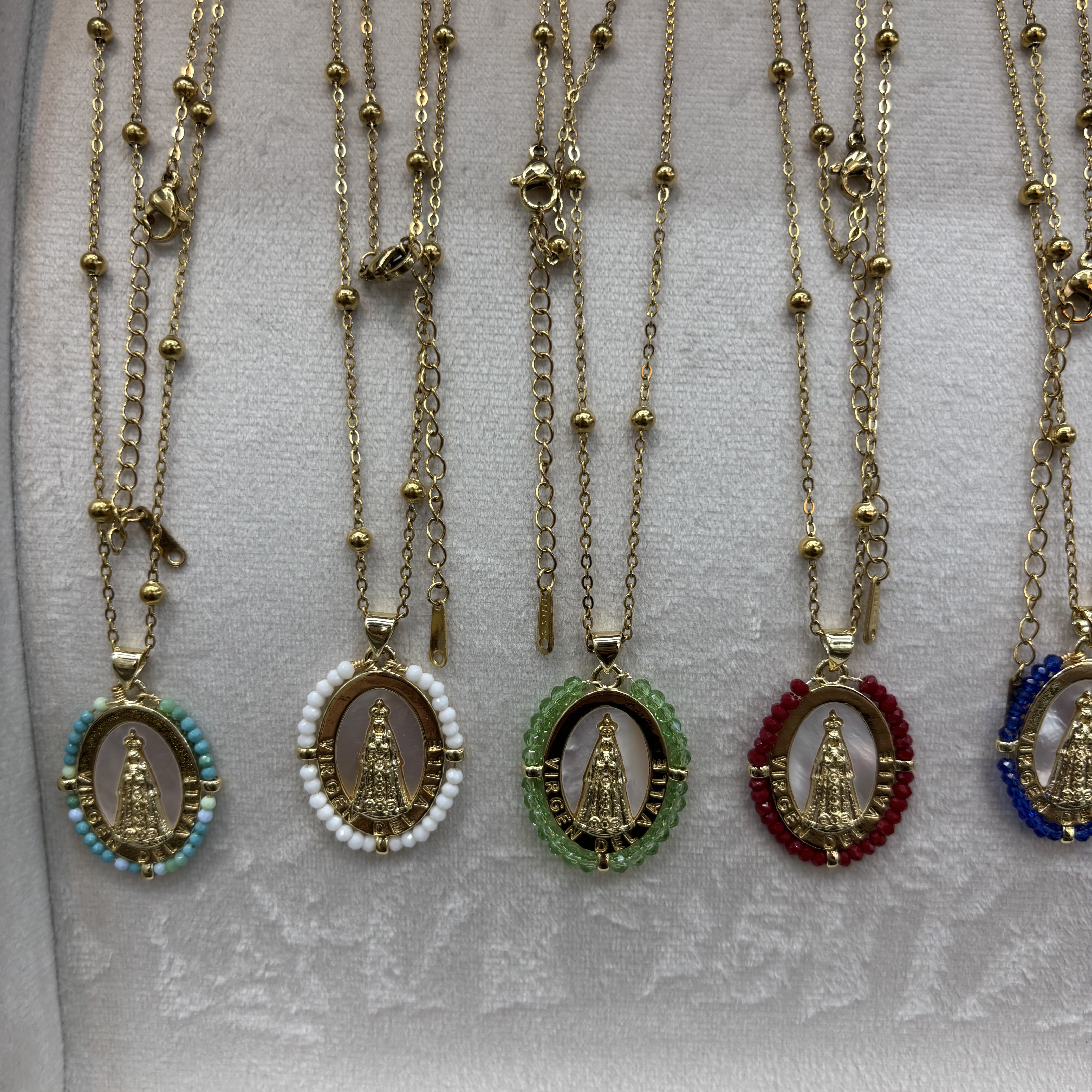 不锈钢水晶编织贝壳镶嵌跨境外贸金色吊坠项链