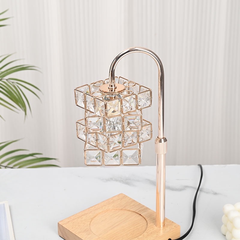 Creative crystal Cube, scented wax lamp, bedroom decoration, home decoration, night light, ambient light, bedside table lamp detail image 5
