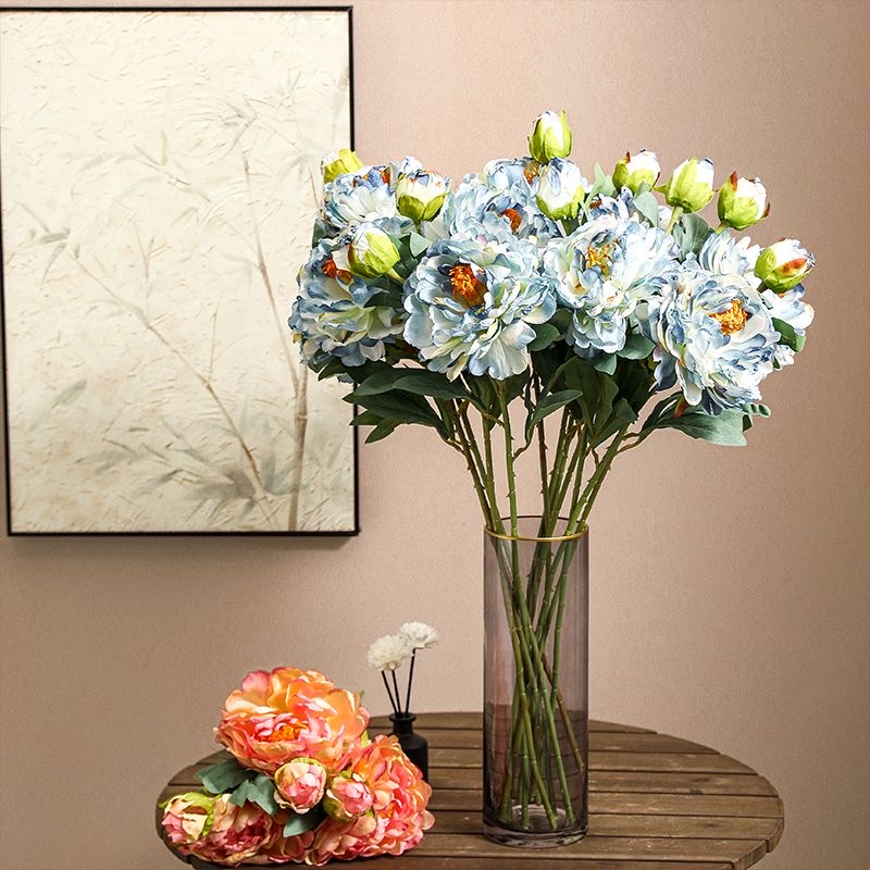 向日葵仿真花郁金香仿真花小藤球小摆件家居装饰摆设创意仿真植物白底实物图