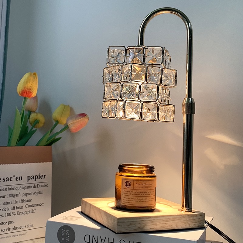 Creative crystal Cube, scented wax lamp, bedroom decoration, home decoration, night light, ambient light, bedside table lamp detail image 8