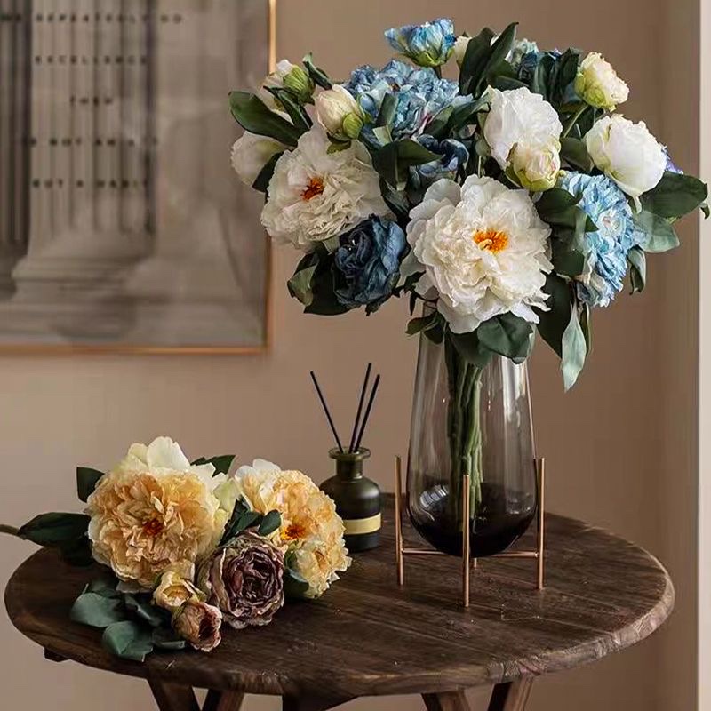 向日葵仿真花郁金香仿真花小藤球小摆件家居装饰摆设创意仿真植物细节图