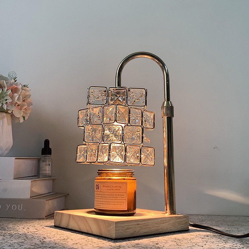 Creative crystal Cube, scented wax lamp, bedroom decoration, home decoration, night light, ambient light, bedside table lamp detail image 9