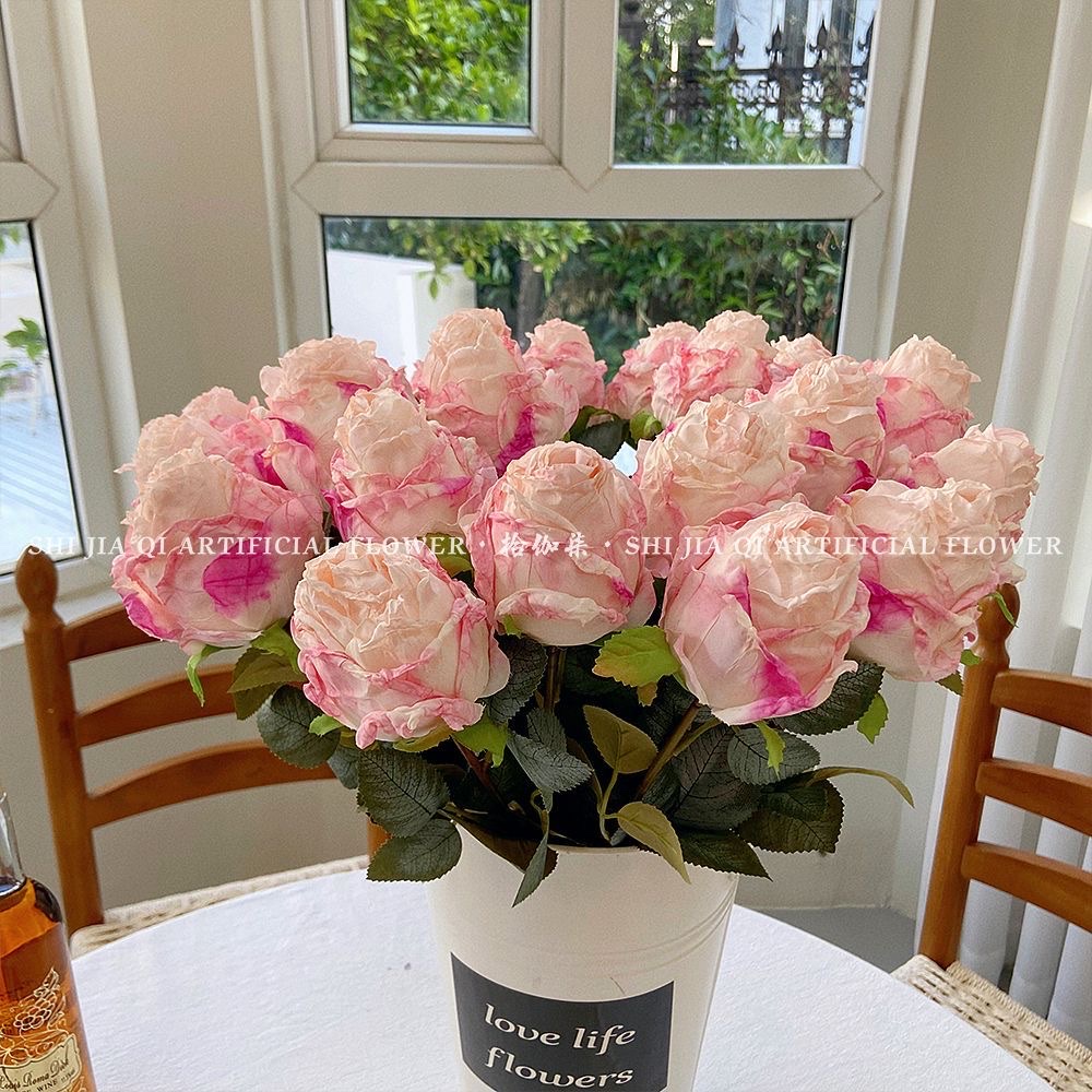 向日葵仿真花郁金香仿真花小藤球装饰小摆件家居桌面布置创意摆设仿真花仿真花