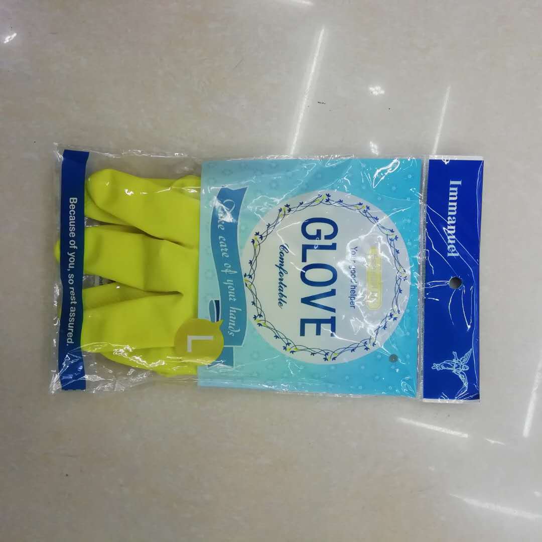 橡胶手套洗碗胶皮手套家务女厨房家用防水牛筋耐用型劳保乳胶耐磨绿L11