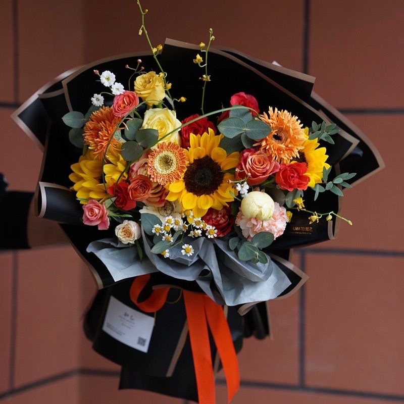 鹏发包装工厂店 新款金边果冻膜鲜花包装纸材料防水高档包花纸花束花艺店 经典搭配鲜花包装纸详情图11