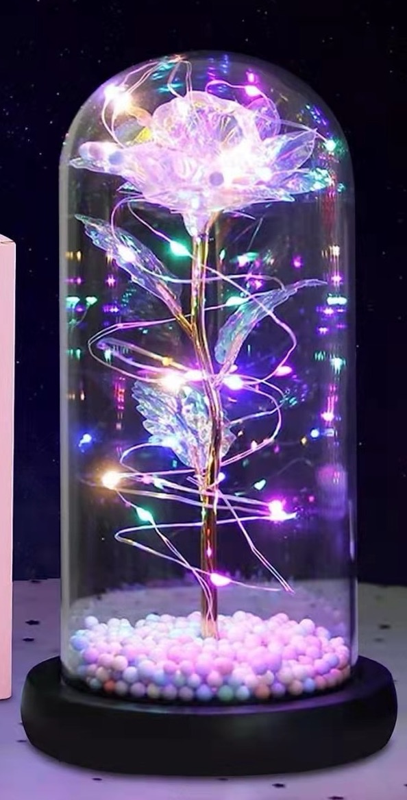 陶瓷花瓶装饰摆件 玻璃罩摆件创意花盆家居客厅插花摆设 简约现代风格摆件摆件摆件