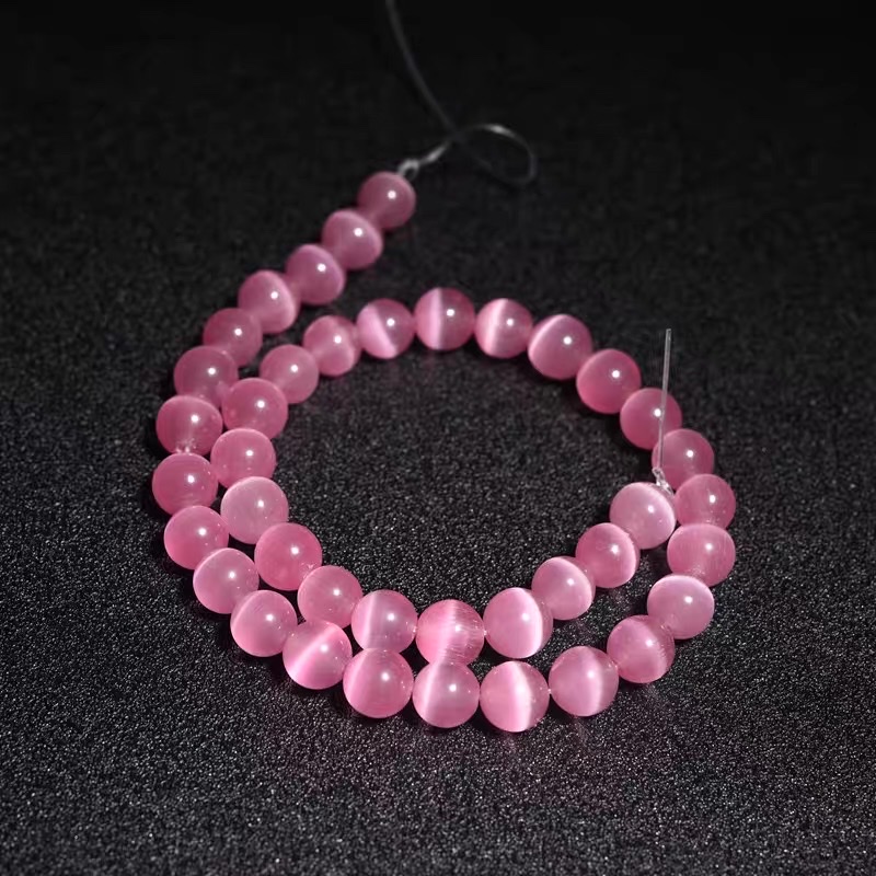 猫眼圆珠半成品diy饰品配件猫眼石珠子详情图4