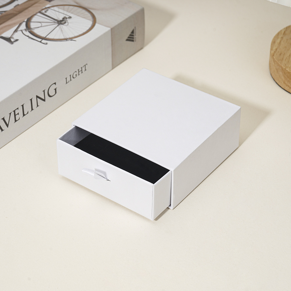 厂家批发抽屉式首饰盒环保抗压硬纸盒首饰收纳生日礼物饰品包装盒