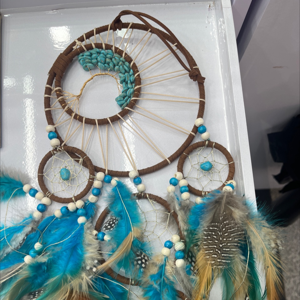 捕梦者 风铃 羽毛挂件工艺品捕梦网diy材料包手工课制作风铃挂饰创意送闺蜜同学毕业生日礼物