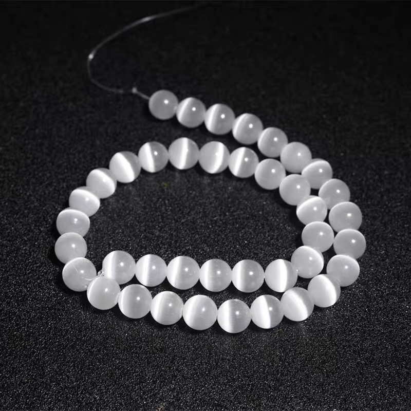 猫眼圆珠半成品diy饰品配件猫眼石珠子详情图2