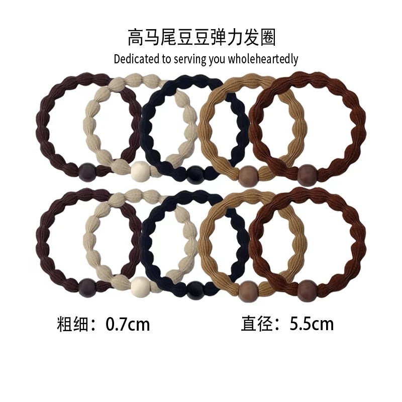 高弹力发圈女运动健身高马尾发绳耐用皮筋扎头发粗头绳不伤发头饰头饰女士拼接简约时尚产品图