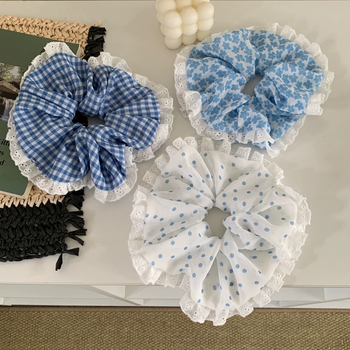 Korean style simple large intestine hair band headband, women's fashionable hair accessory, multi-color large intestine headband, soft and durable, 2025 new bestseller details Picture