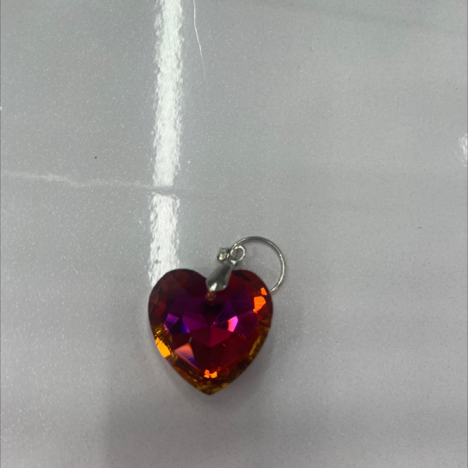 桃心 吊坠 diy 玻璃水晶 时尚流行 爱心 款式