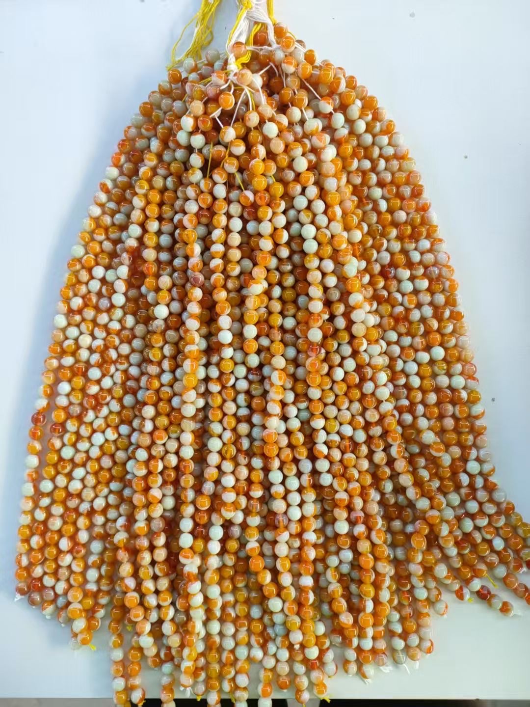 古法琉璃珠仿玛瑙diy饰品配件半成品琉璃水晶珠子首饰详情图3