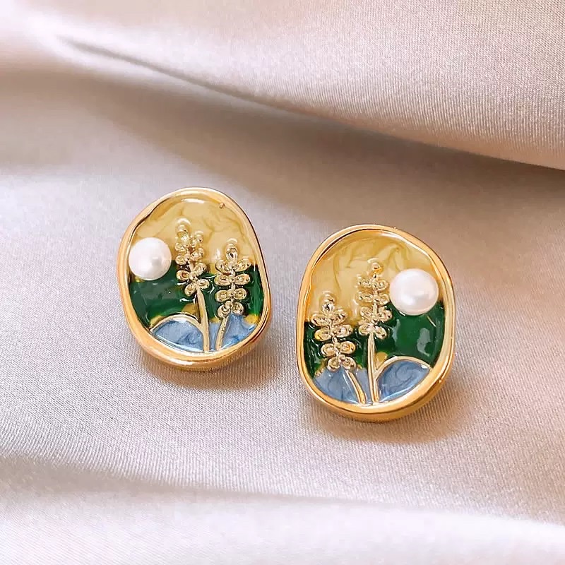 Nuevo estilo chino retro estilo nacional pendientes para mujeres 2024 nuevo estilo de alta clase sentido ligero de lujo earras temperamento estilo antiguo orejeras accesorios detail image 4