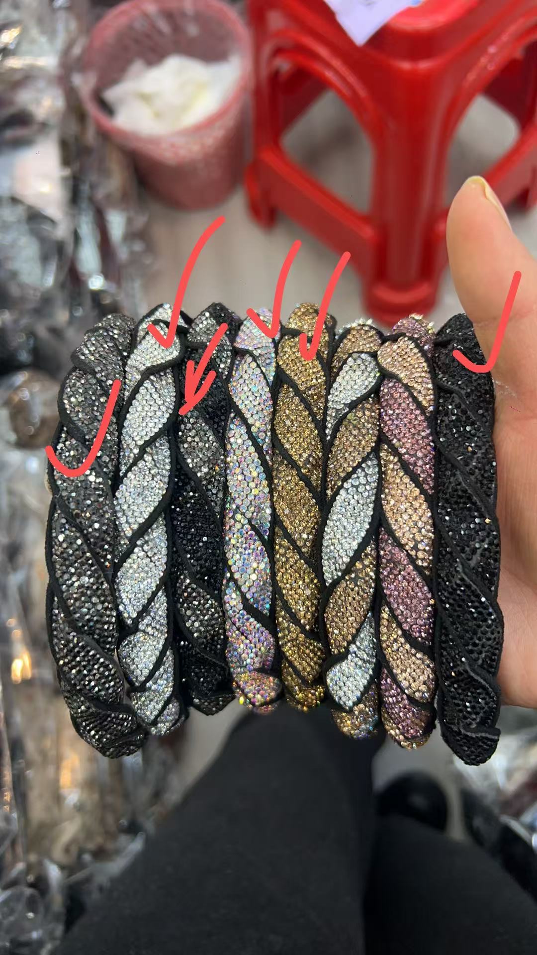 欧美女士香槟毛线束发带 吸汗舒适时尚毛线发带 简约百搭头饰毛线束发带毛线发带发带香槟发带吸汗带女士欧美