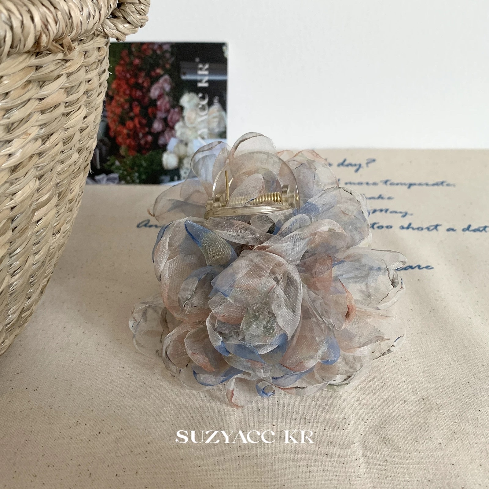 国潮系列仙气飘飘欧根纱复古温柔优雅时尚抓夹详情5