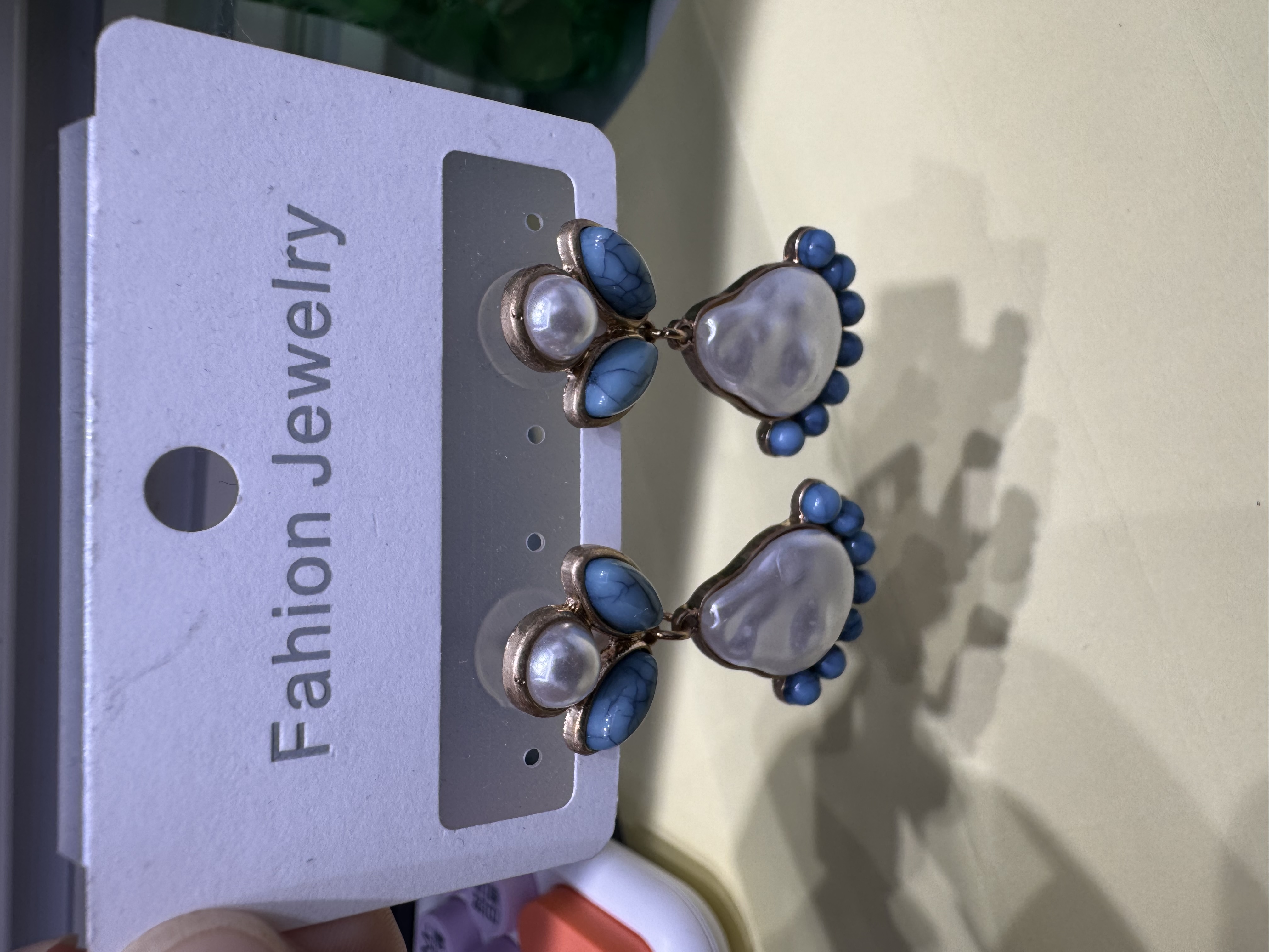 松石珍珠耳环.时尚耳饰 精致设计 个性饰品 百搭烧焊耳环 女士优选