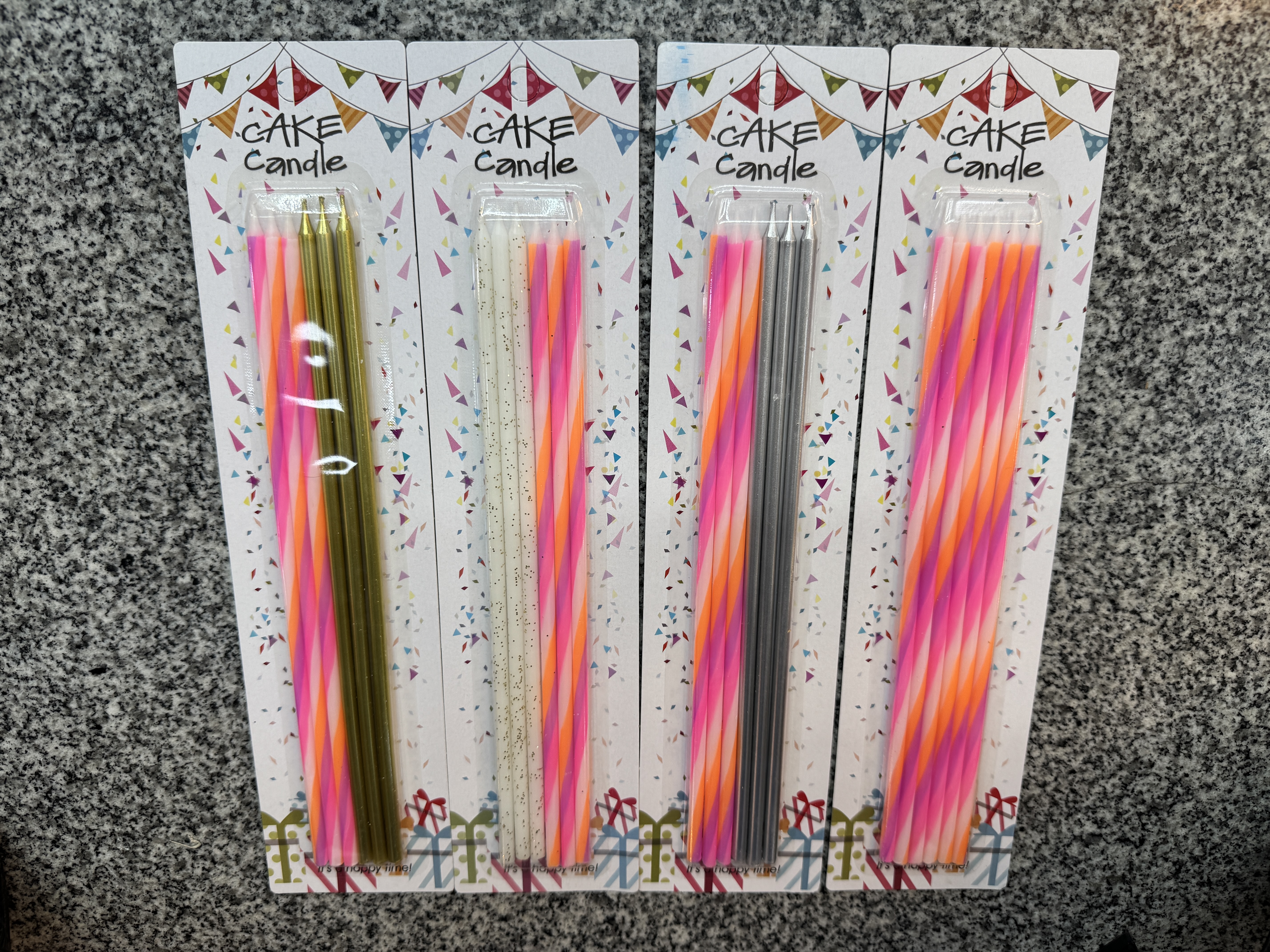 新款印刷花纹光杆，喷漆蜡一次性餐具