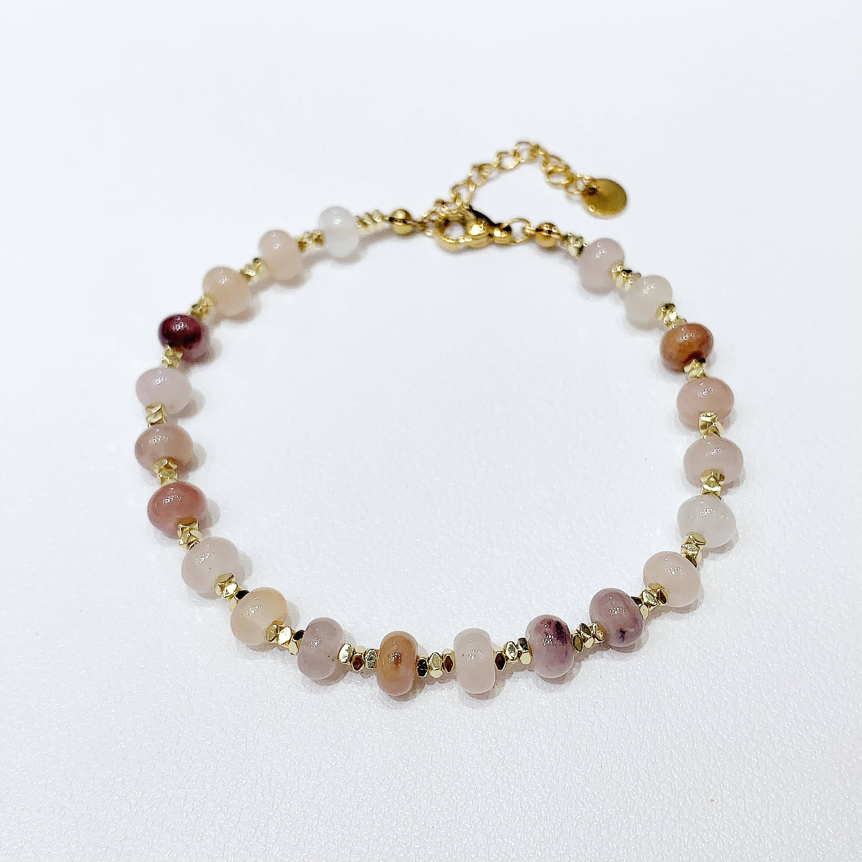 粉系天然石手链 小众设计甜美精致手串手链首饰饰品