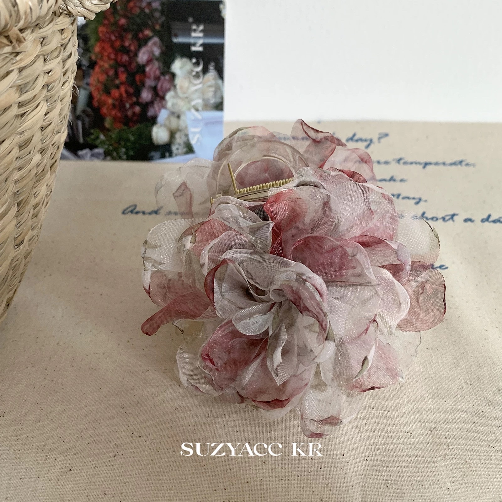 国潮系列仙气飘飘欧根纱复古温柔优雅时尚抓夹详情3