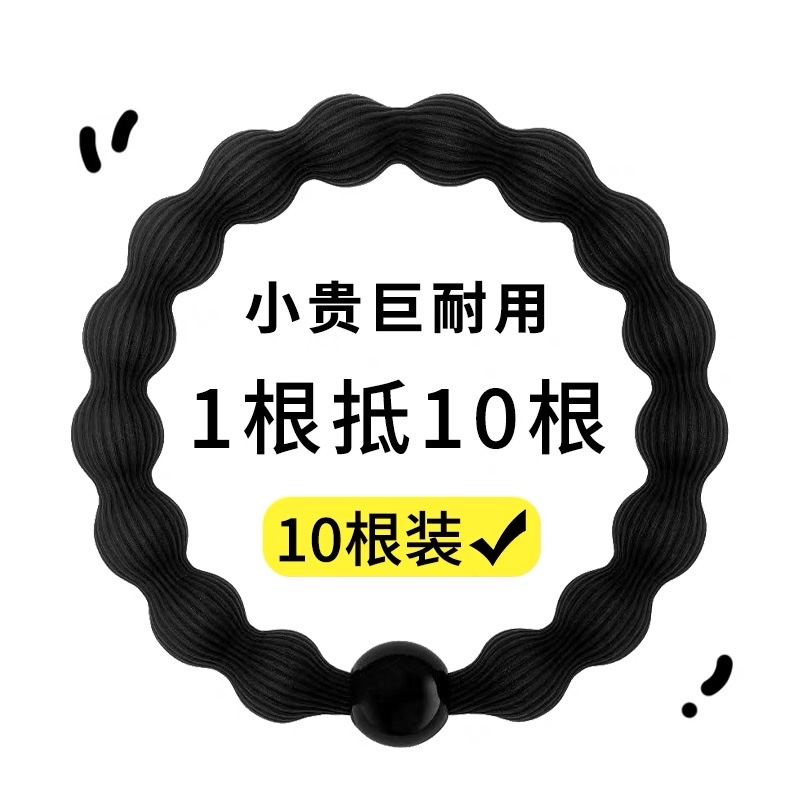 高弹力发圈女运动健身高马尾发绳耐用皮筋扎头发粗头绳不伤发头饰头饰女士拼接简约时尚详情图3