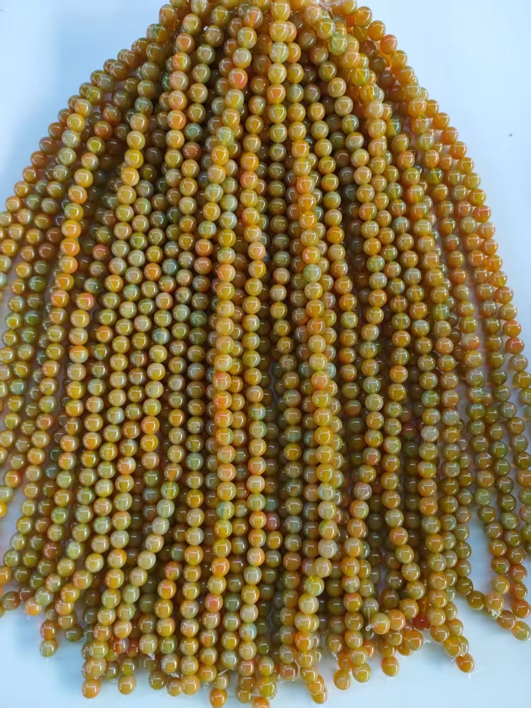 古法琉璃珠仿玛瑙diy饰品配件半成品琉璃水晶珠子首饰