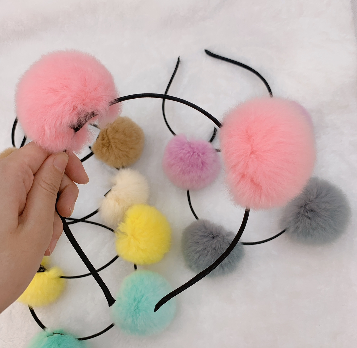 韩版珍珠发箍皮质头箍卡通造型发饰简约百搭珍珠头箍卡通发箍发箍