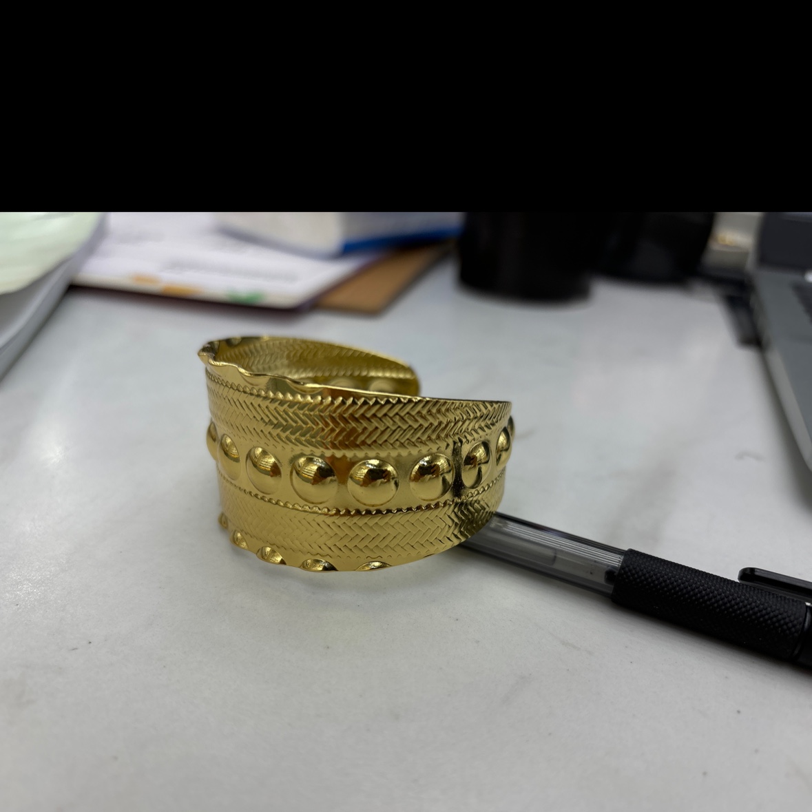 中古风格个性戒指 男士戒托设计 女士叠戴潮流款式细节图