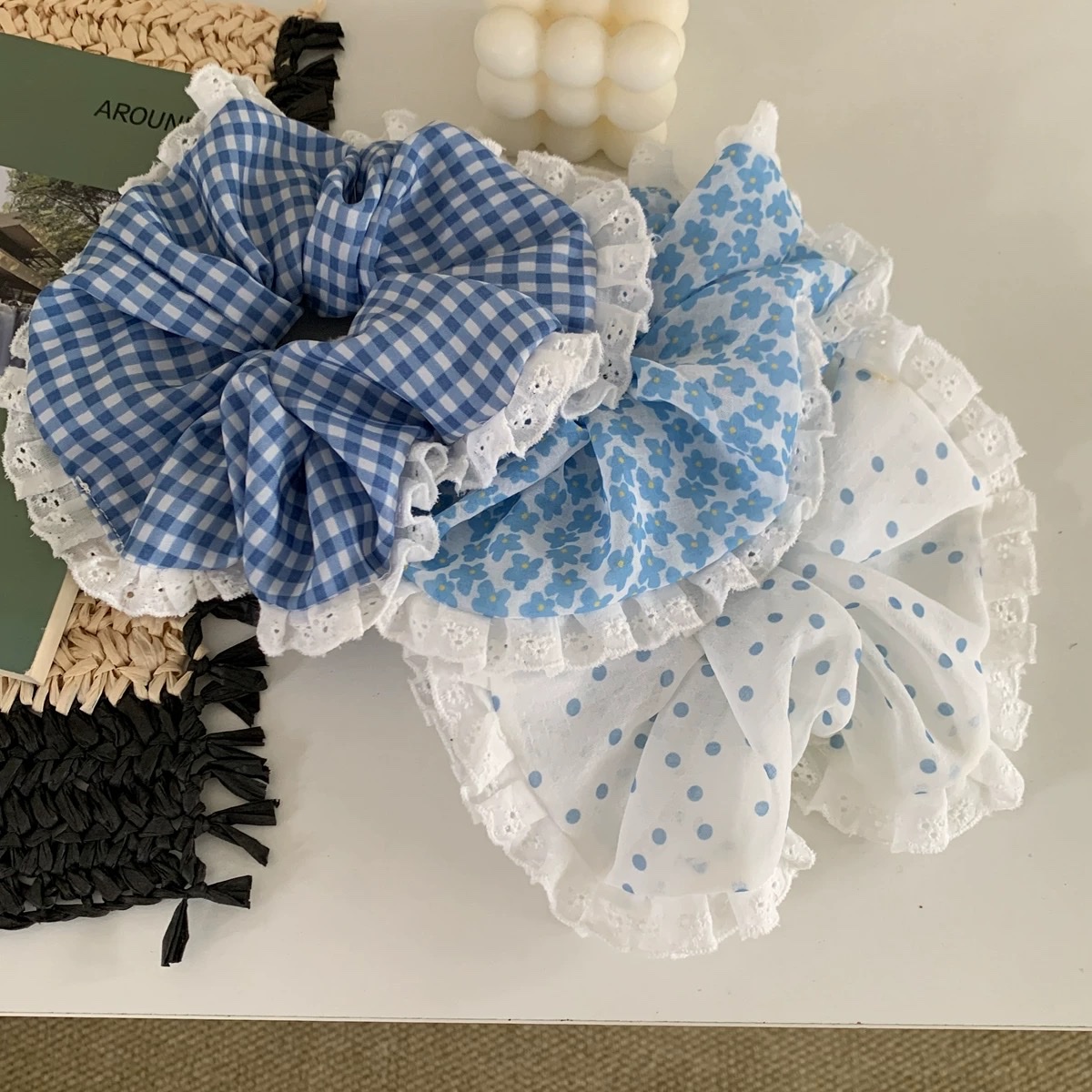 Korean style simple large intestine hair band headband, women's fashionable hair accessory, multi-color large intestine headband, soft and durable, 2025 new bestseller Specification image