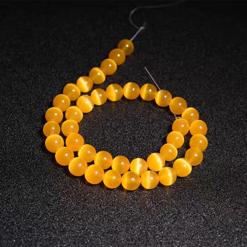 猫眼圆珠半成品diy饰品配件猫眼石珠子详情图5