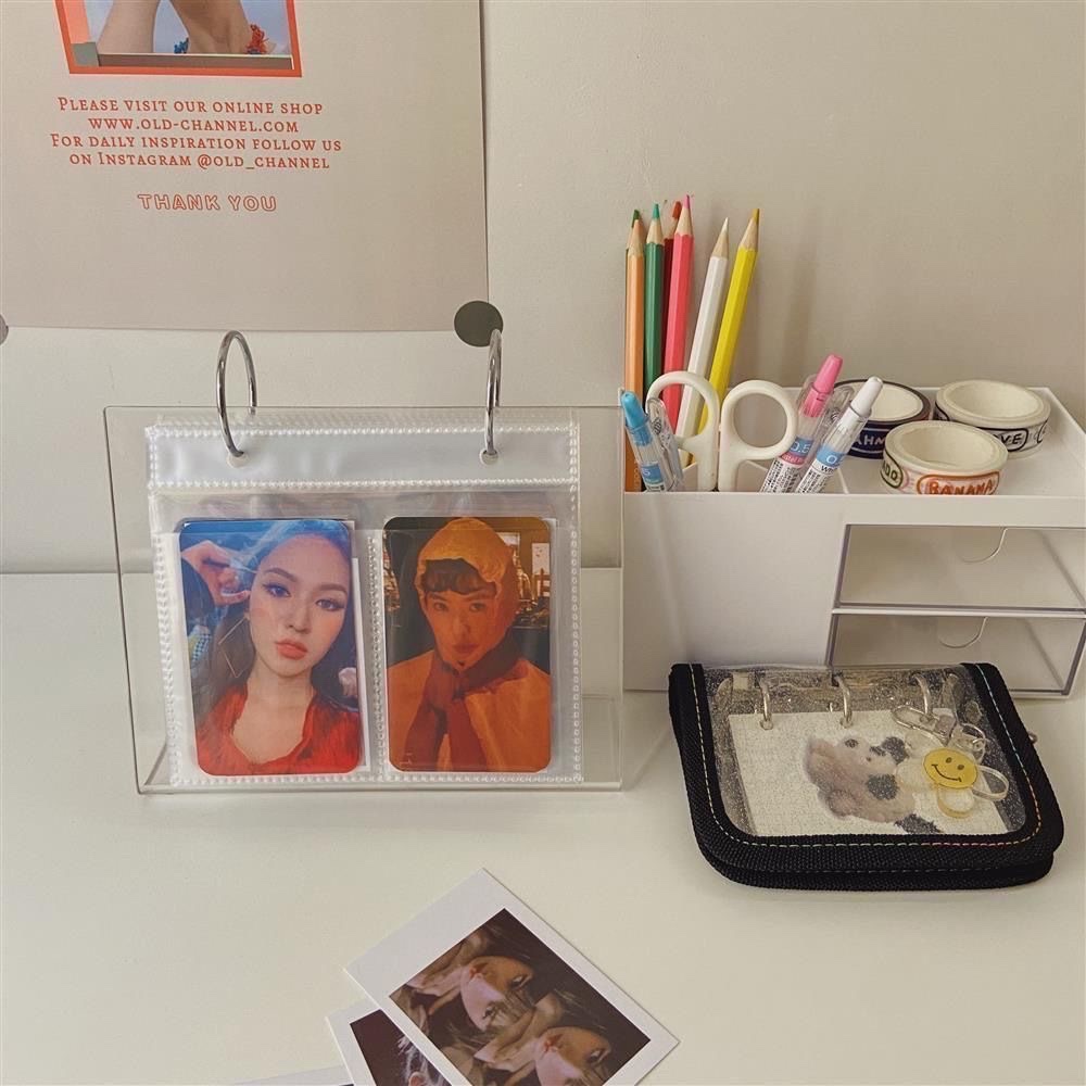 韩国ins亚克力插页相框迷你3寸拍立得小卡收纳册追星女孩桌面摆件详情图3