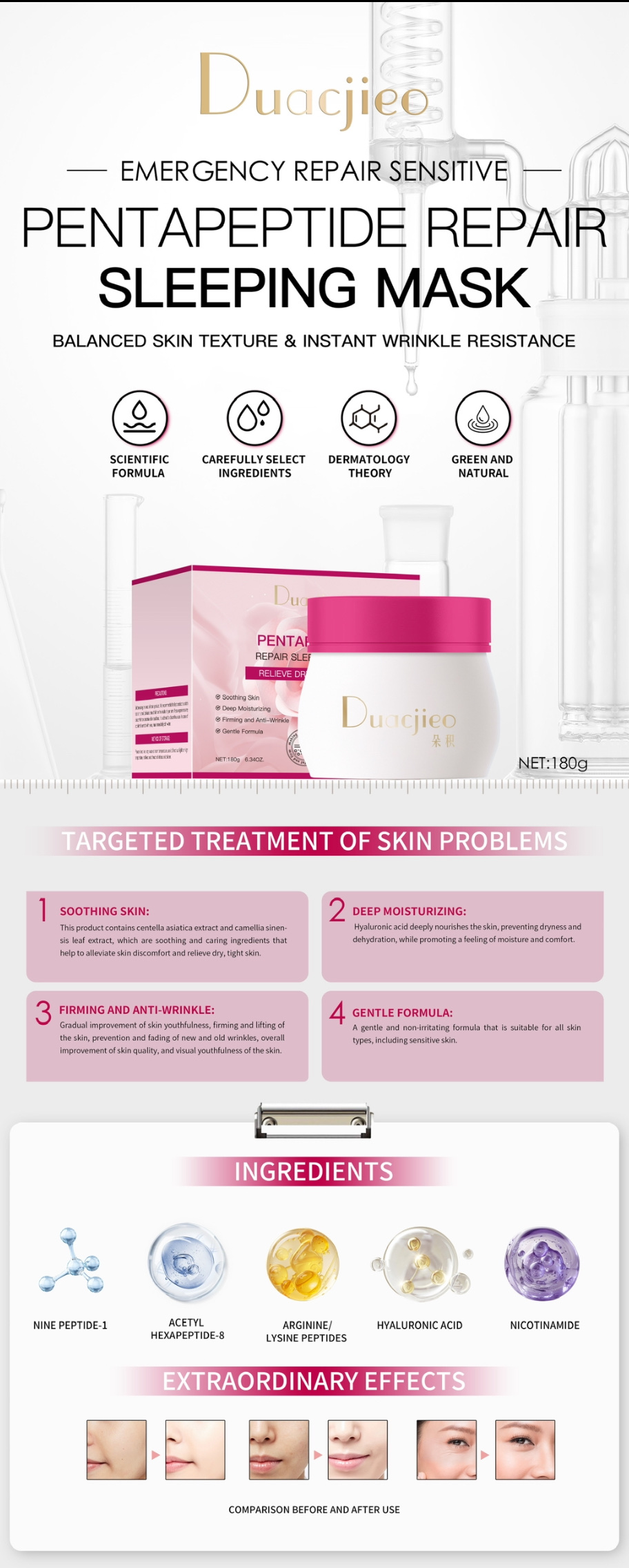 DUACJIEO Moisturizing Deep Cleansing Apply a clay mask Bamboo Charcoal Mask Reduce Blackheads detail image 4