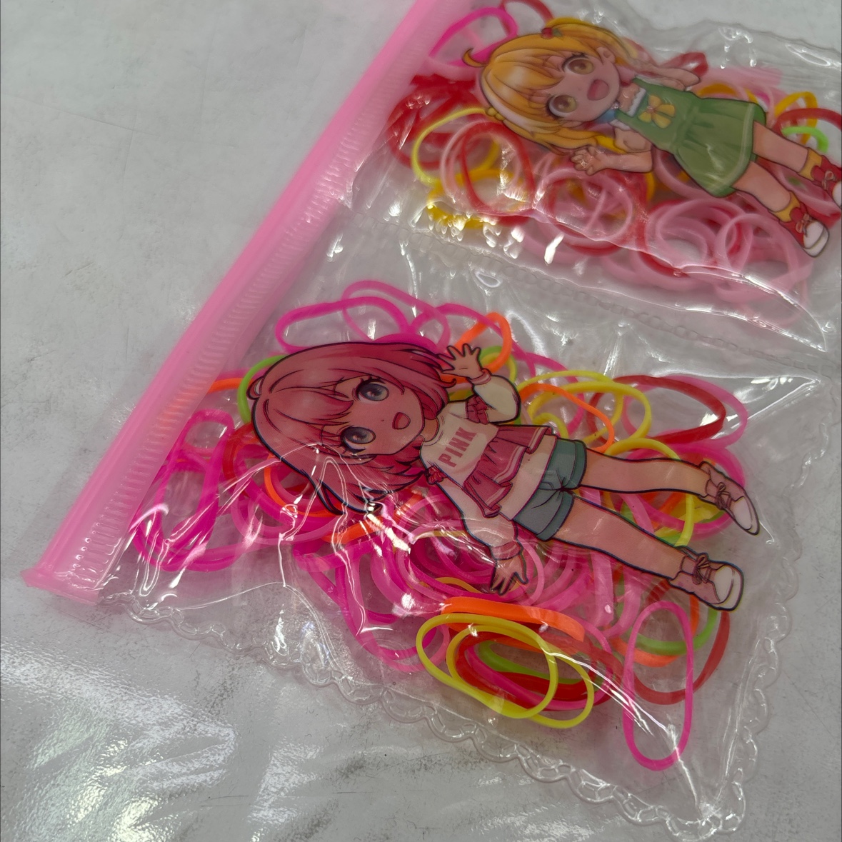 厂家直销彩色发圈儿童小皮筋发绳发圈高弹力批发一次性皮筋分割袋装细节图