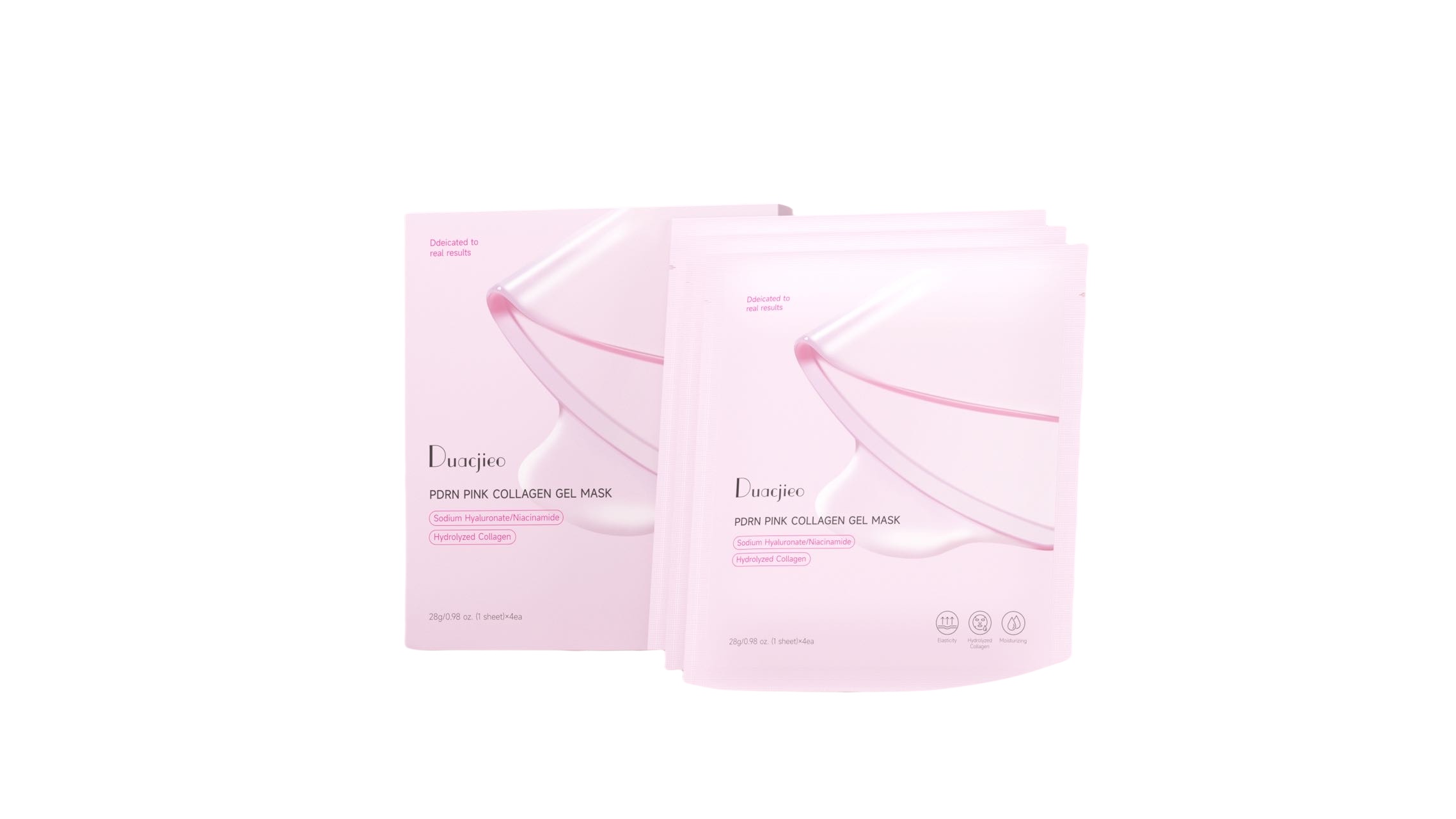 DUACJIEO胶原蛋白面膜舒缓亮肤深层补水保湿果冻分体面膜4片装CollgennMask