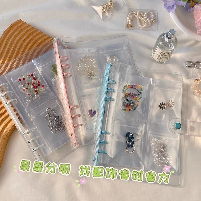 防氧化饰品收纳册耳环项链戒指首饰PVC密封袋大容量透明扣收纳包