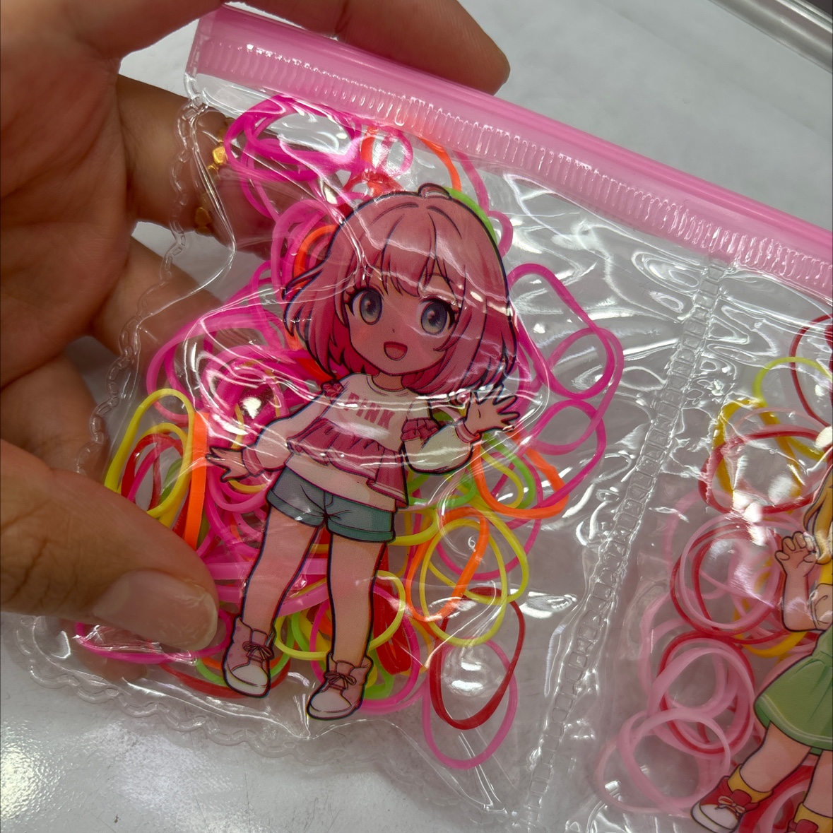 厂家直销彩色发圈儿童小皮筋发绳发圈高弹力批发一次性皮筋分割袋装详情图2