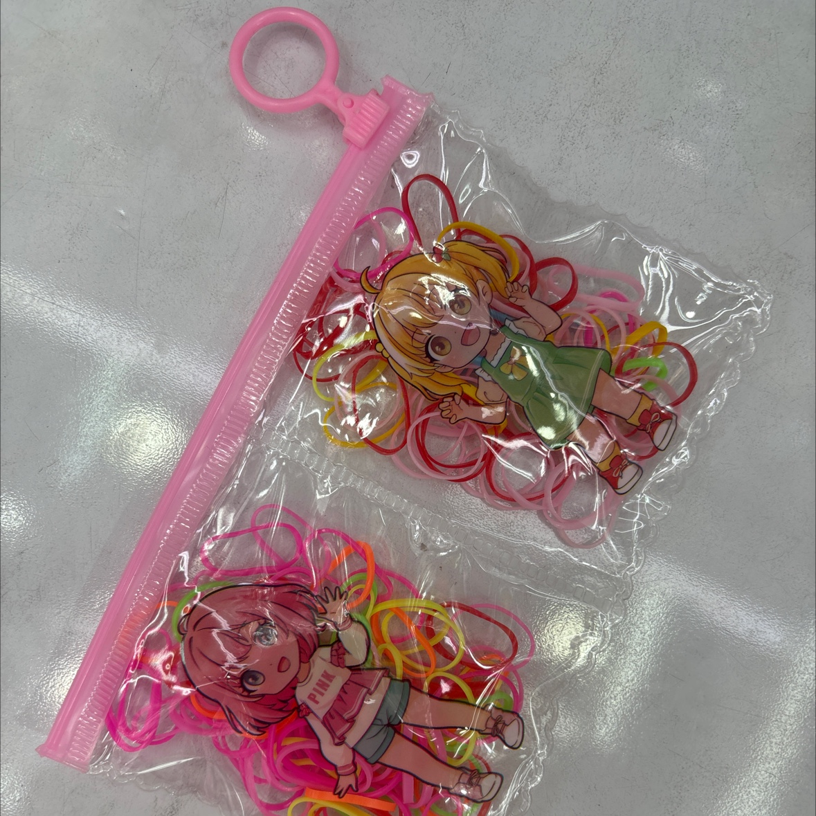 厂家直销彩色发圈儿童小皮筋发绳发圈高弹力批发一次性皮筋分割袋装产品图