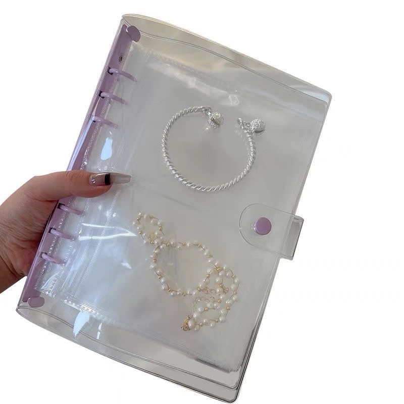 防氧化饰品收纳册耳环项链戒指首饰PVC密封袋大容量透明扣收纳包详情图9