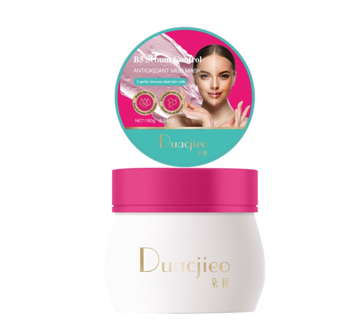 DUACJIEO Moisturizing Deep Cleansing Apply a clay mask Bamboo Charcoal Mask Reduce Blackheads details Picture
