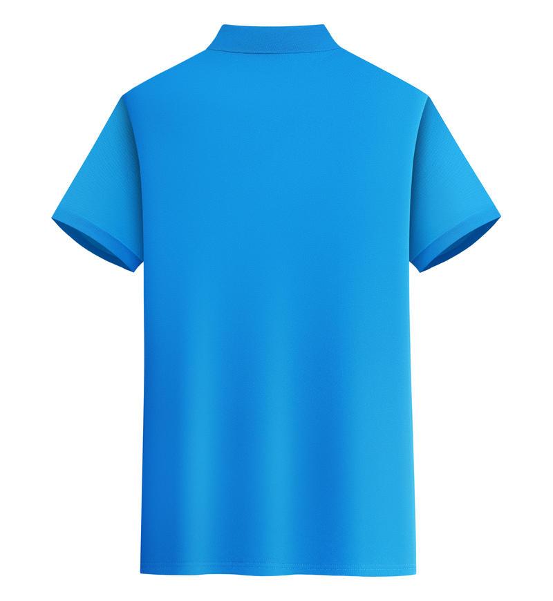 Cross-border ice silk elastic cool cotton imitation cotton new short-sleeved lapel polo for both men and women, fashionable and casual polo for both men and women, simple and comfortable short-sleeved trendy polo detail image 14