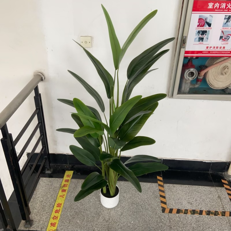 Simulated green plant decorative ornaments, green plant model handicrafts, multi-leaf canna lilies details Picture