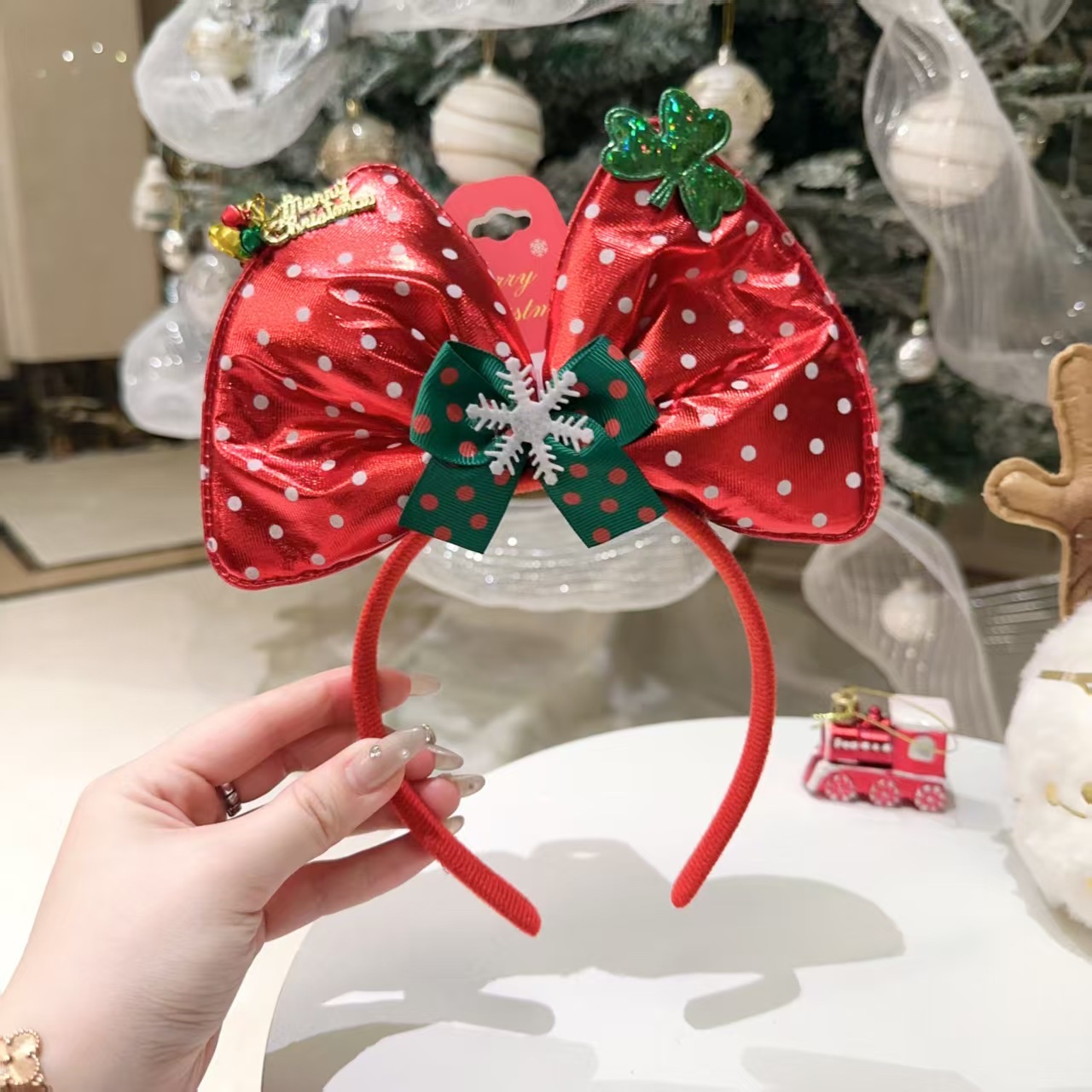 Christmas decorations, Christmas bow ties, hair bands, children's accessories