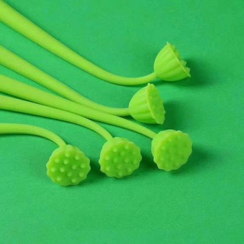 品顺文具办公文化书写工具中性笔 铃兰花卡通头像造型中性笔硅胶创意笔0.5mm笔芯可替换 11