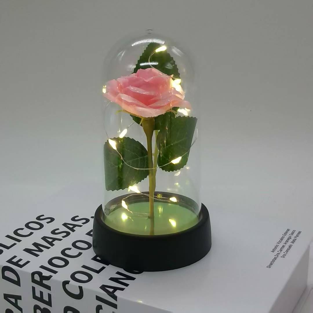 厂家直销跨境玫瑰花塑料罩，母亲节，情人节，教师节礼物摆件详情图9