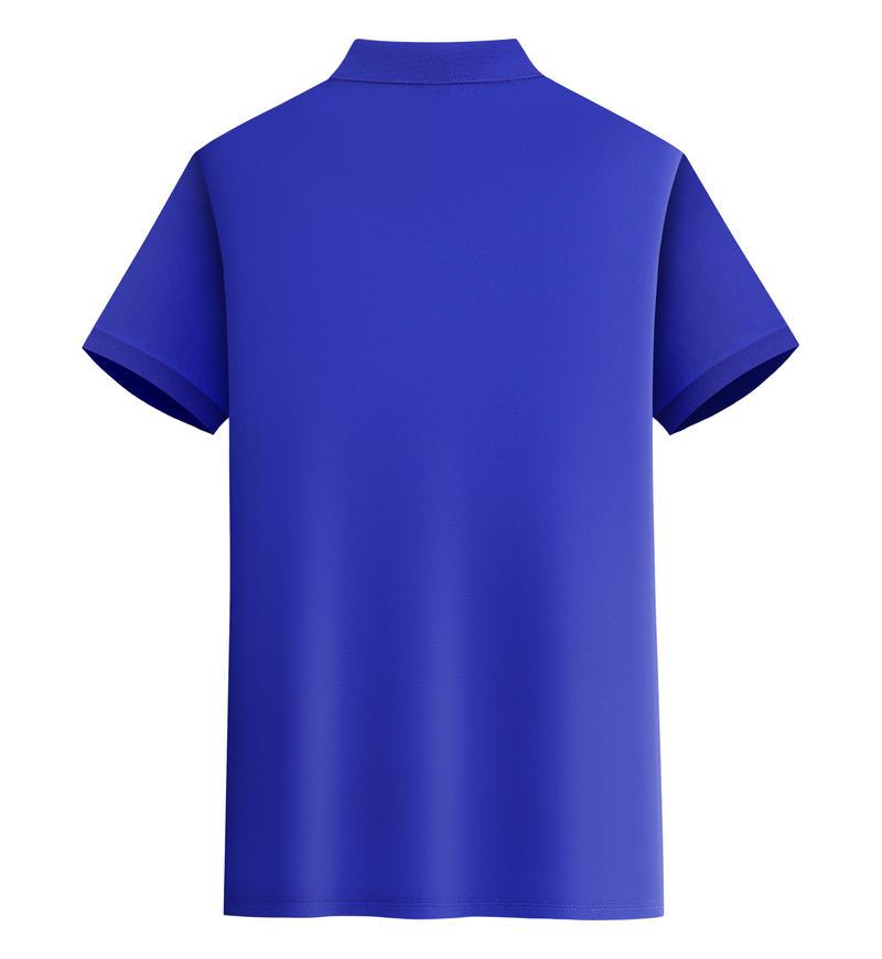 Cross-border ice silk elastic cool cotton imitation cotton new short-sleeved lapel polo for both men and women, fashionable and casual polo for both men and women, simple and comfortable short-sleeved trendy polo detail image 16