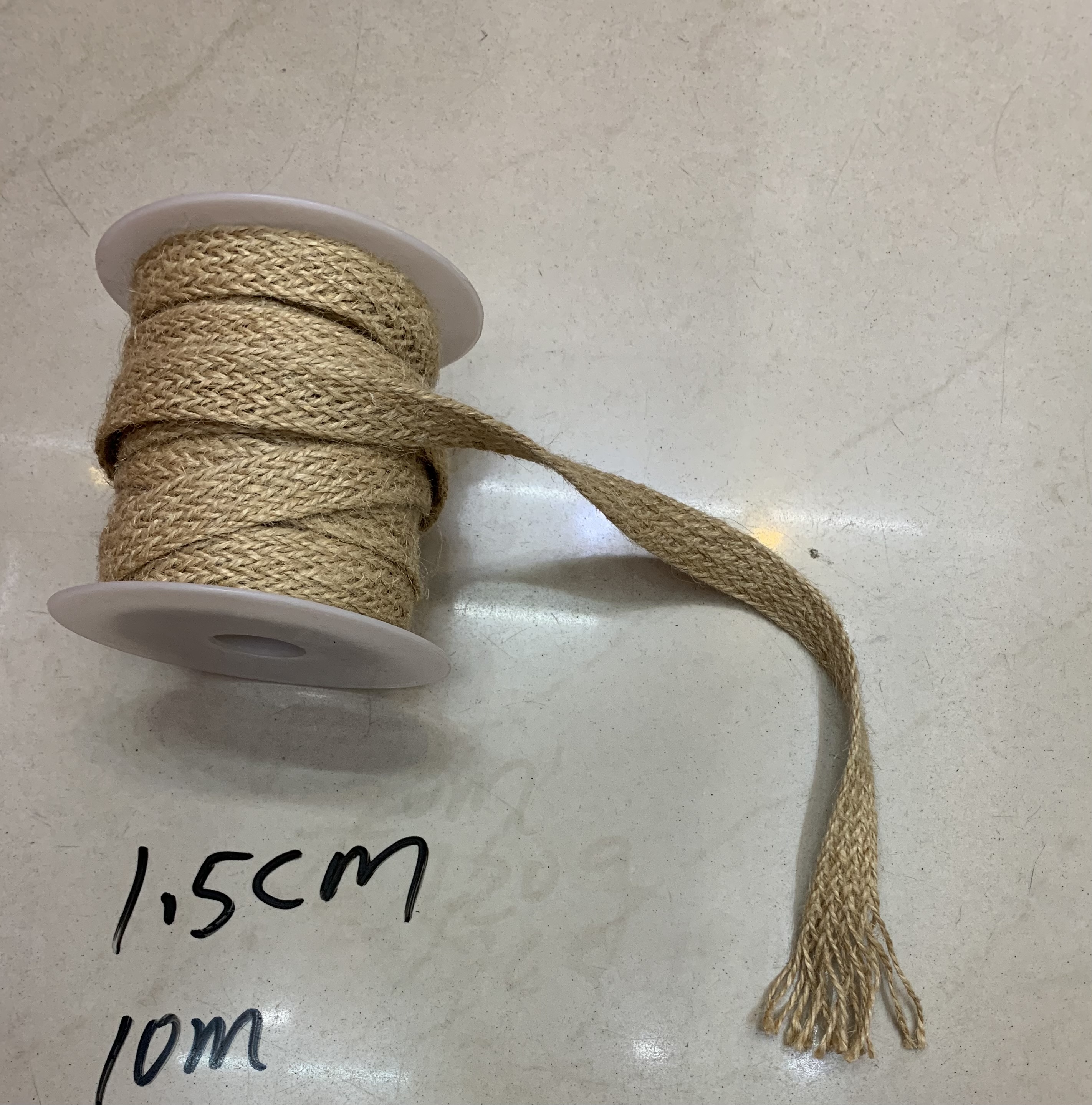 黄麻麻绳、1.5 宽X10 米加白色管子、吸塑、捆绑、扎蝴蝶结、用处多多、环保