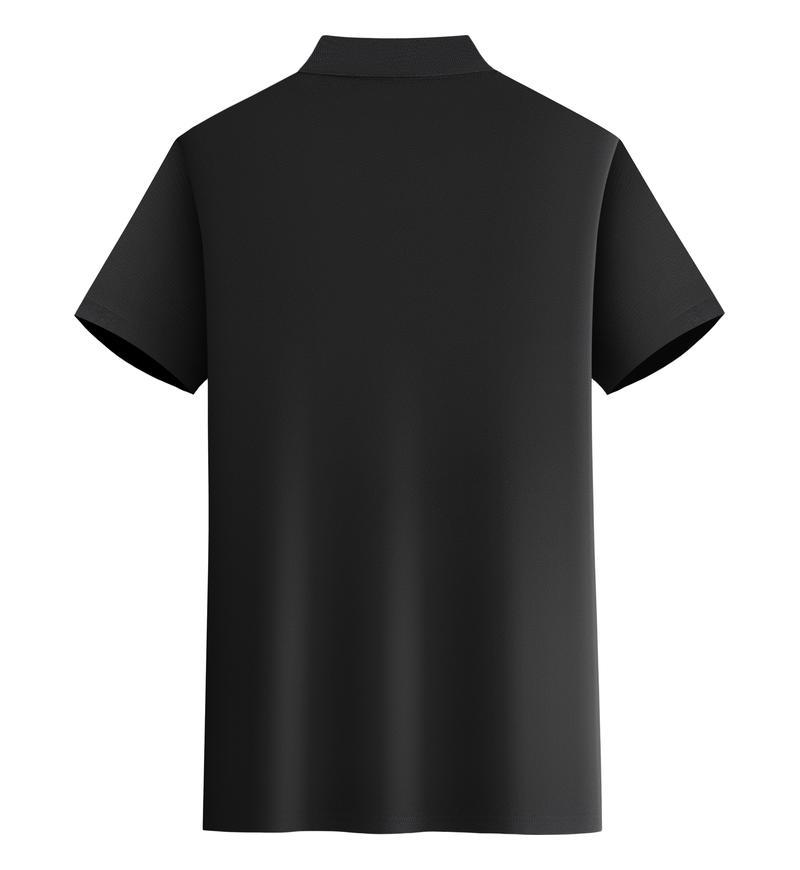 Cross-border ice silk elastic cool cotton imitation cotton new short-sleeved lapel polo for both men and women, fashionable and casual polo for both men and women, simple and comfortable short-sleeved trendy polo detail image 18