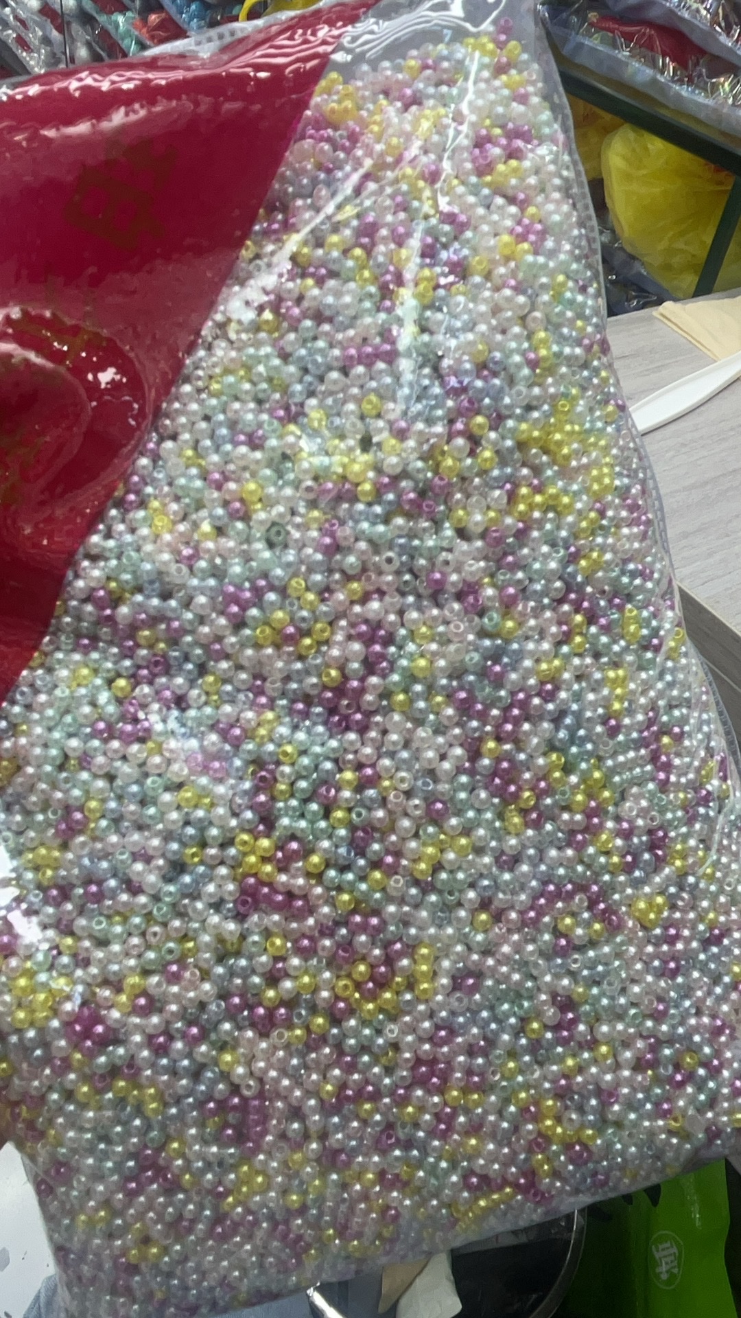 高品彩色高亮珍珠ABS全圆仿珍珠大小混装DIY手工配件珍珠美甲饰品