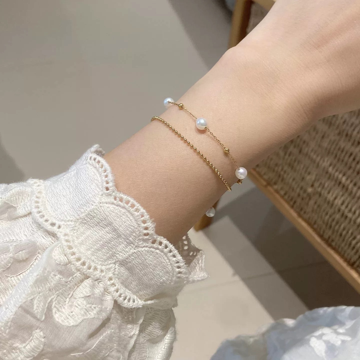 淡水珍珠项链银饰优雅设计 时尚简约气质珍珠项链 礼物佳选